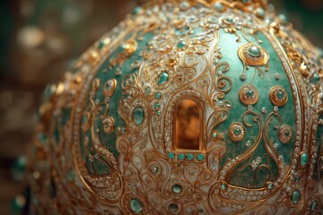 Opulent Ornate Gemstone Decorated Art