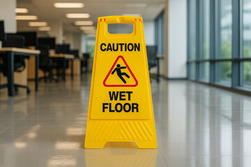 caution wet floor caution sign