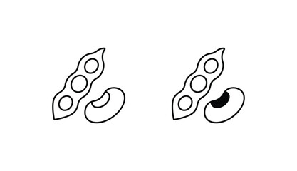 Soybean icon design with white background stock illustration