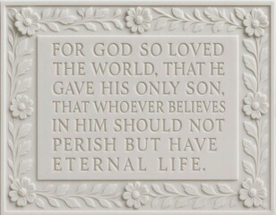John 3:16 on marble
