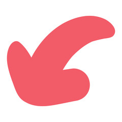 Stylized Pink Arrow  vector Graphic