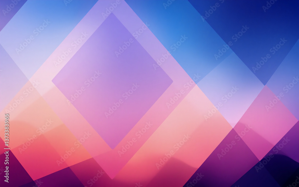 Aufkleber abstract geometric background featuring overlapping diamond shapes with soft color gradients. the im