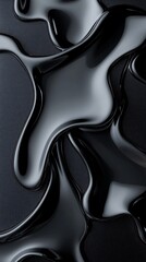 A surreal abstract texture resembling liquid metal frozen in motion, glossy highlights, deep shadows, high-resolution details, smooth yet chaotic surface, modern art aesthetic
