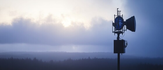 Scientists developing AI powered weather forecasting tools, high-tech meteorological station with real-time atmospheric data and predictive algorithms, High-tech style