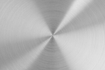Circular brushed metal texture with shiny surface