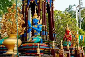 Colourful Buddhist Temple in Thailand