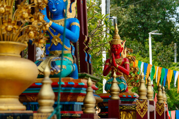 Colourful Buddhist Temple in Thailand