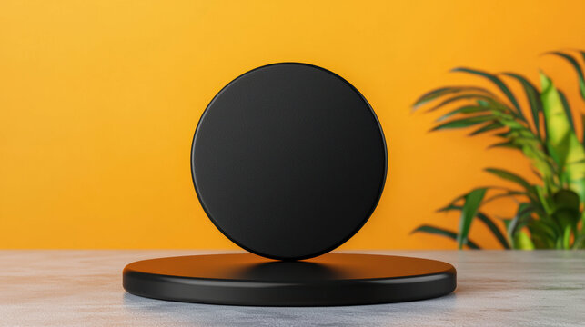 sleek wireless mic with electronic sensor is showcased against vibrant orange background, highlighting modern design and functionality