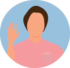 Woman medicine professional doctor. Medical worker in hospital. Character constructor. Front view.  Illustration, vector, cartoon hand-drawn