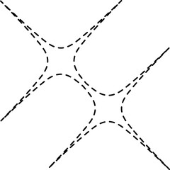 Fototapeta premium Star icon dashed line. Geometric element