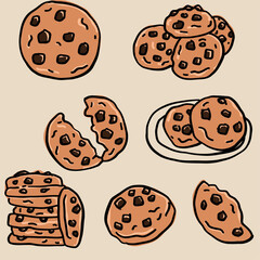 doodle-style chocolate chip cookies