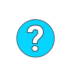 Question Mark Icon . Question Mark Icon with blue circle .clipart