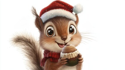 Cute Christmas Squirrel Graphic