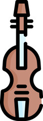 violin Illustration on a white background.