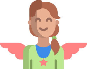 woman Illustration on a white background.