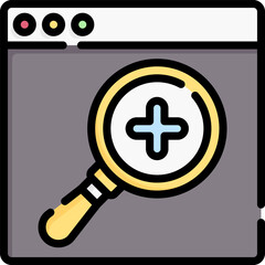 Fototapeta premium zoom in Illustration on a white background.