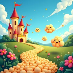 Cartoon popcorn fantasy.