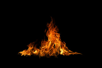  Black background fire, flames with torches and textures with splitting power effect, can grill red, burning with burning smoke and sparks in barbecue grill fire

