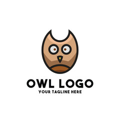 Simple owl logo design