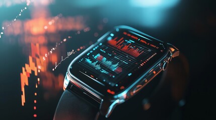3D Data Visualization on Smartwatch Display with Graphs and Projections