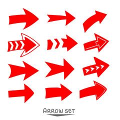 set of red arrows