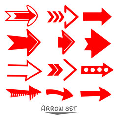 set of red arrows
