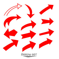 Fototapeta premium set of red arrows