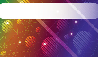 Decorative pattern with triangles, line, circle, space for text style. Decorative design for your idea. Vector illustration. Blurred Background, Smooth Gradient Texture Color.