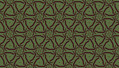 Obraz premium Original interior background in triangles style. Curved line. Vector illustration. For modern interior design, fashion print.