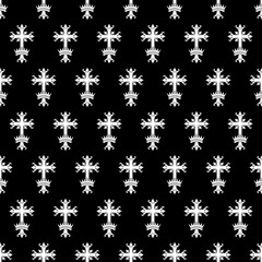 White and Black gothic cross pattern