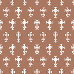Gothic Cross with Crown pattern Mouse Mocha.
