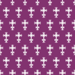 Gothic Cross with Crown pattern Hollyhock