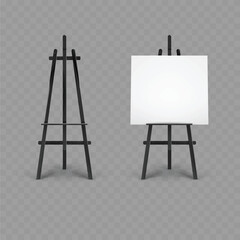 Easel Set with Blank Canvases Vector