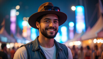 Cool and carefree vibes at an outdoor music festival.