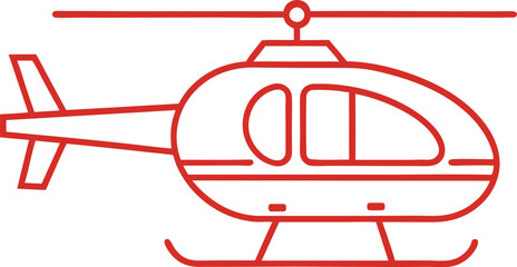 Helicopter icon logo on isolated white background