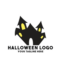 Spooky Halloween Castle Logo