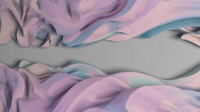 Flowing pastel waves: dynamic soft hues ebb across surface in rhythmic motion
