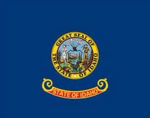 Flag of Idaho. State of Idaho USA, Flag background. Vector illustration
