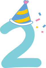 숫자 2 일러스트