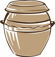 한국 항아리 일러스트