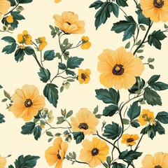 Vibrant floral pattern design studio digital artwork bright colors top-down view nature inspiration