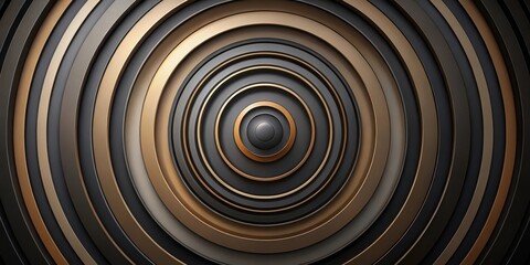 Obraz premium Abstract Concentric Circles in Elegant Dark and Gold Tones A Sophisticated Design for Modern Applications