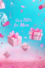 Fototapeta premium Save big for Mom with up to 50% off on gifts.