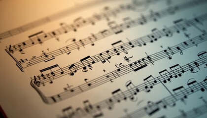 The visuals on the sheet music