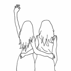 This is a pixel design illustrating the concept of friendship with an icon symbolizing unity, togetherness, and happiness, perfect for celebrating Happy Friendship Day.