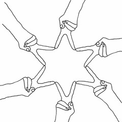 This is a pixel design illustrating the concept of friendship with an icon symbolizing unity, togetherness, and happiness, perfect for celebrating Happy Friendship Day.