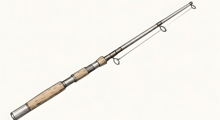 Fototapeta premium Fishing Rod Vintage Design