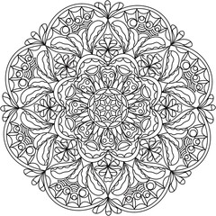 Simple Line Drawings, Line Drawings for Painting Practice, Mandala Paintings, Line Drawings for Making Coloring Books, Printings, Covers, Patterns on Product Surfaces.