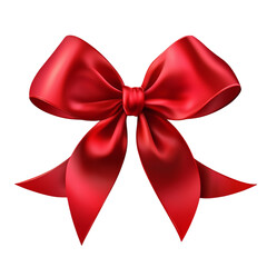 red ribbon tied isolated a on transparent background