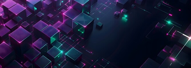 Vibrant Purple Abstract Technology Background for Digital Designs and Graphic